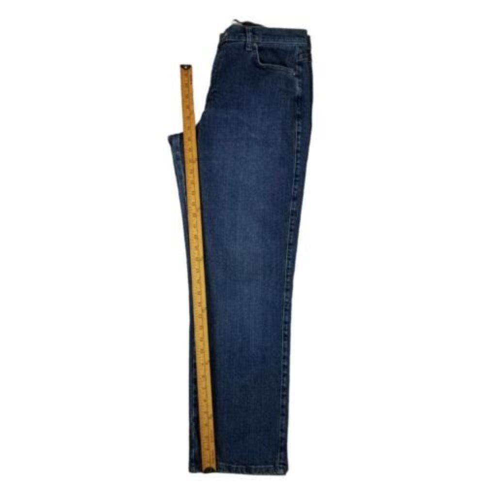 Lee Jeans Women's size 12 M Straight Leg Dark Wash Mom High Rise Pink W33 L29.5 - Picture 10 of 12